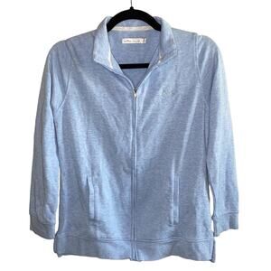 Peter Millar Light Blue Zip Up Jacket Small Country Club Soft Lounge Layer